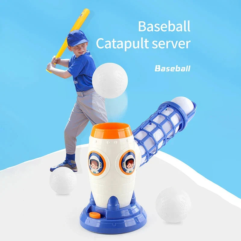Basebollmaskin för barn – Automatisk kastare med trä och bollar