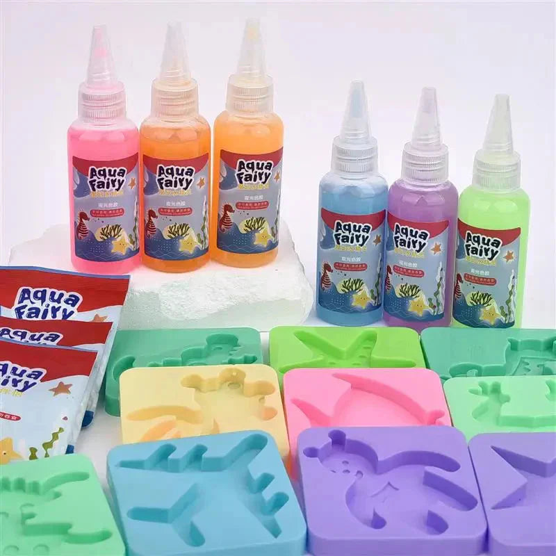 Vattenpysselset för Barn – Kreativt DIY-kit med Färgglada Djurfigurer, från 3 år