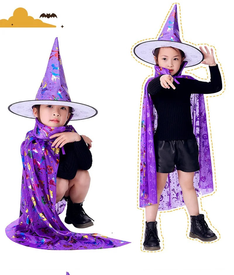 Barn Färgglad Halloween Prinsessdräkt Set