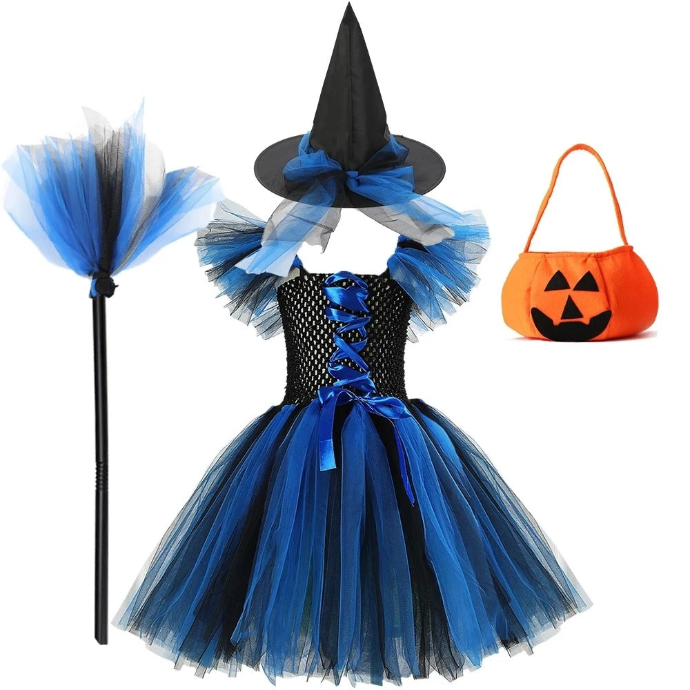 Barnens LED Häxdräkt för Halloweenfest och Karneval