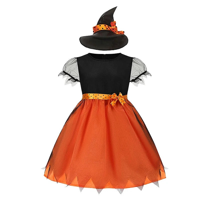 Flickor lila fladdermus halloween kostym med tillbehör