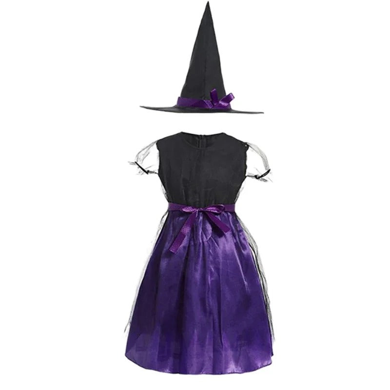Babyflickors Halloween Häxprinsessklänning Set