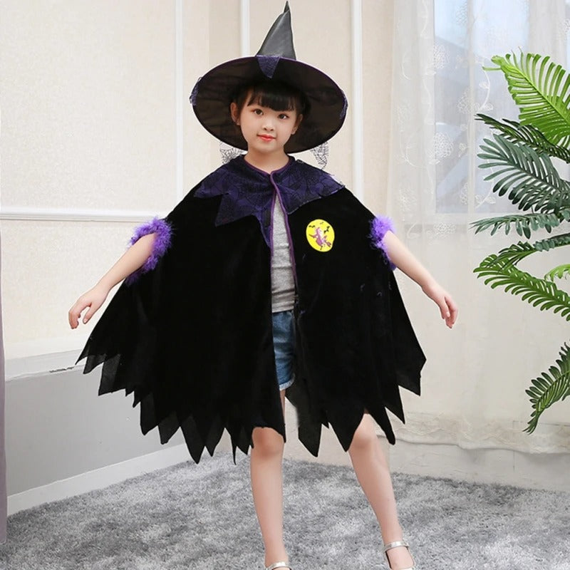 Kids Halloween Witch & Vampire Costume Set