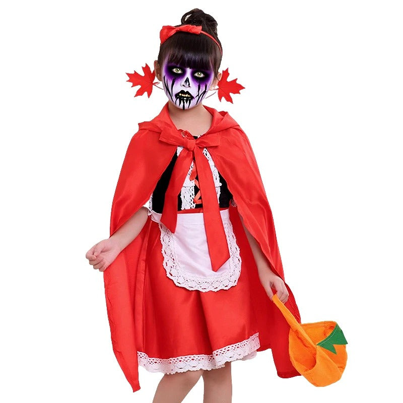 Flickor lila fladdermus halloween kostym med tillbehör