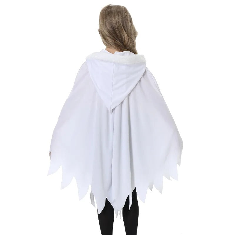 Halloweenkostym för barn – skrämmande spöke med huva, mjuk och bekväm