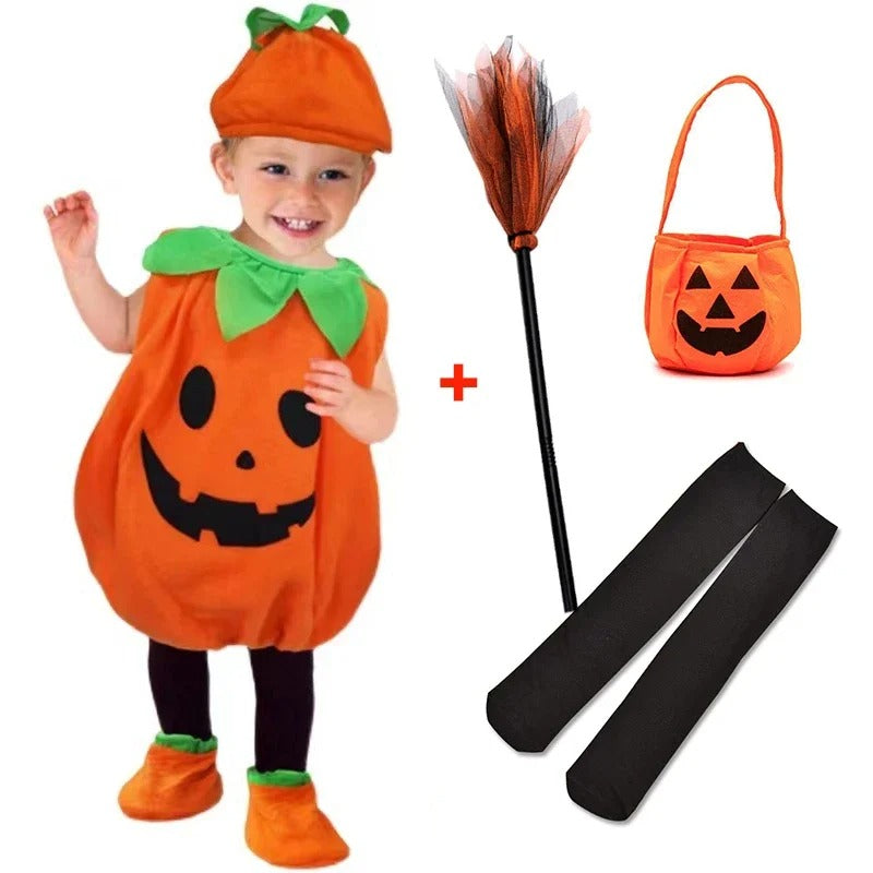 Babyflickors Halloween Häxprinsessklänning Set
