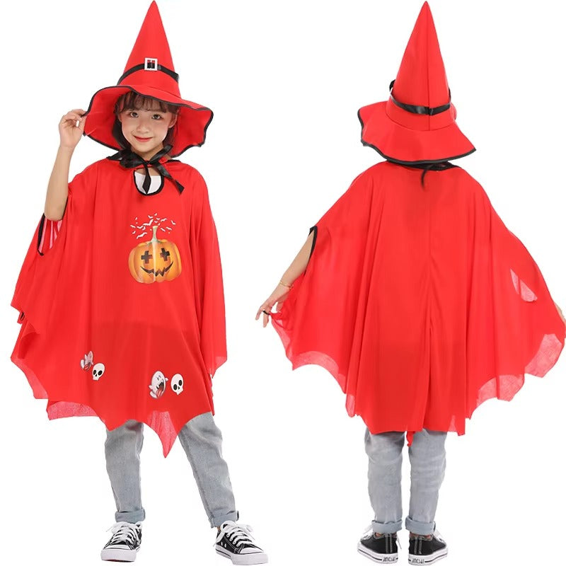 Småbarn Familj Häxdräkt Halloween Festdräkt