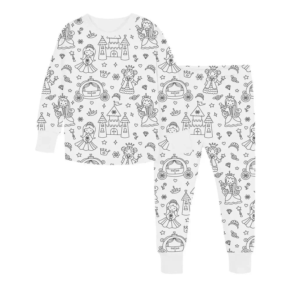 Kreativt pyjamasfärgningsset för barn – designa och måla din egen nattdräkt
