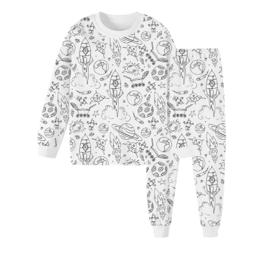 Kreativt pyjamasfärgningsset för barn – designa och måla din egen nattdräkt