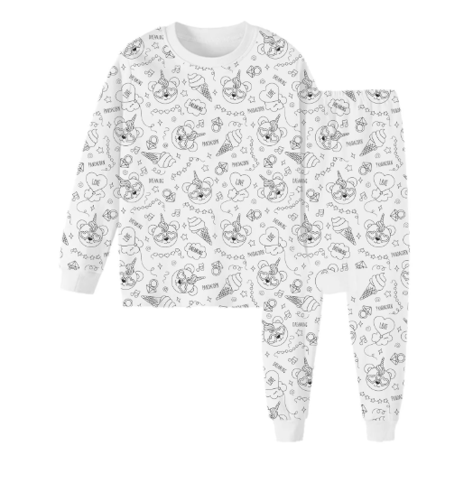 Kreativt pyjamasfärgningsset för barn – designa och måla din egen nattdräkt