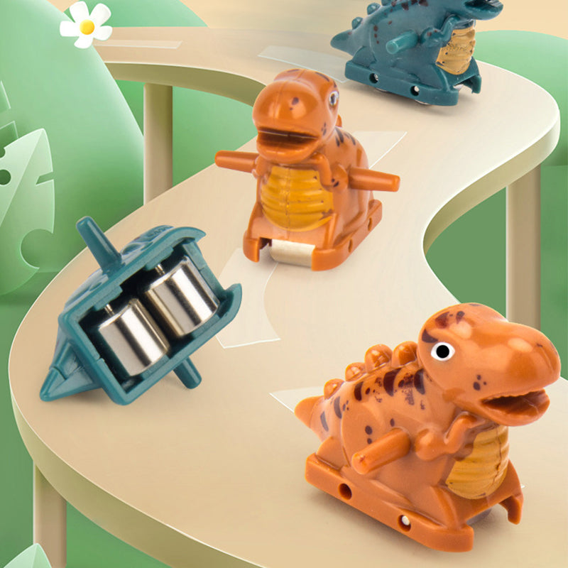 Dinosaurie racerbana för barn – Interaktiv bilbana med LED-ljus och automatisk klättring