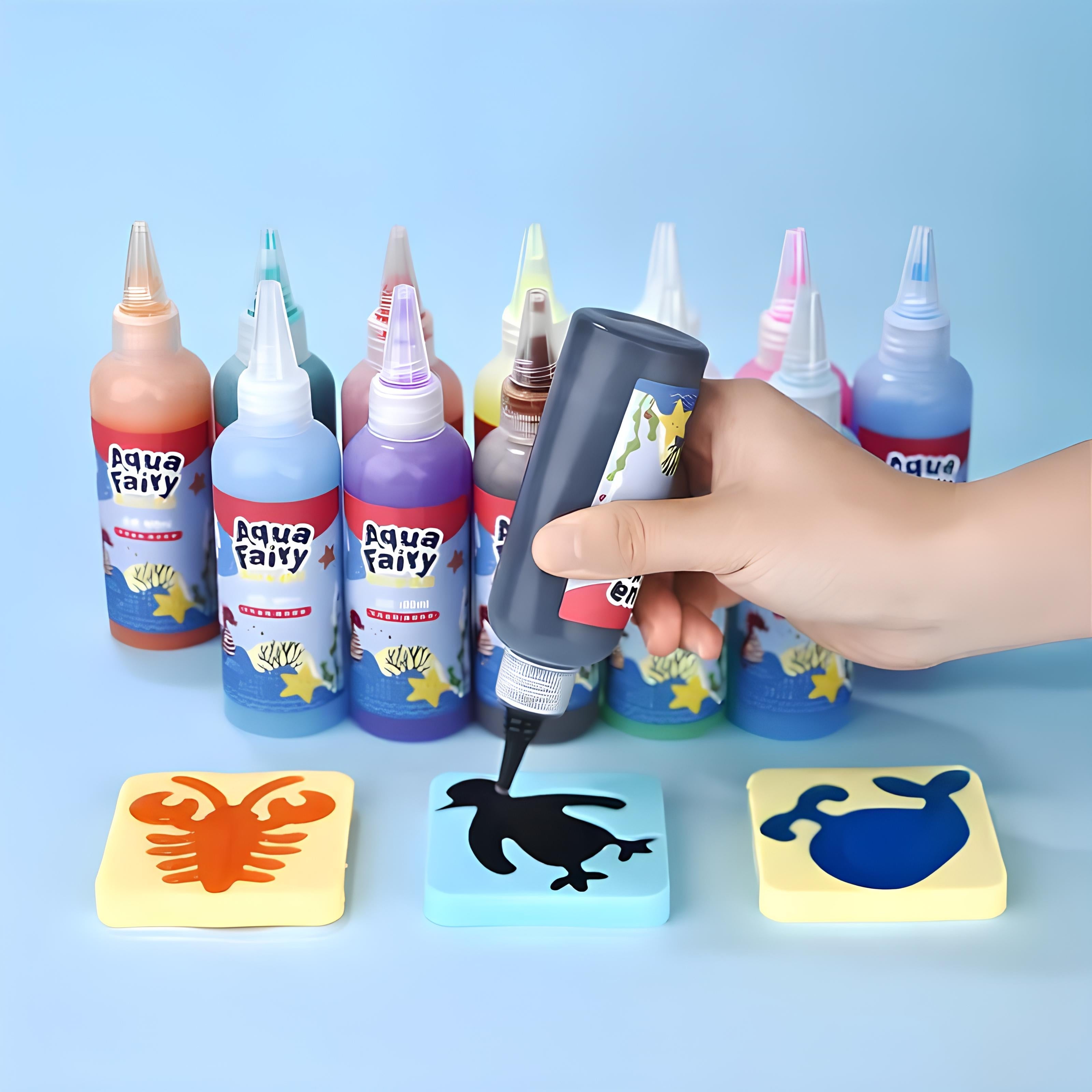 Vattenpysselset för Barn – Kreativt DIY-kit med Färgglada Djurfigurer, från 3 år