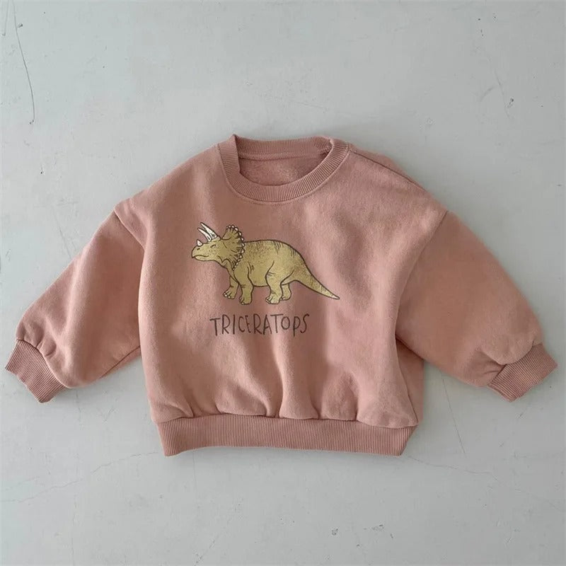 Dinosaurietröja för barn – Gulligt dinosaurietryck